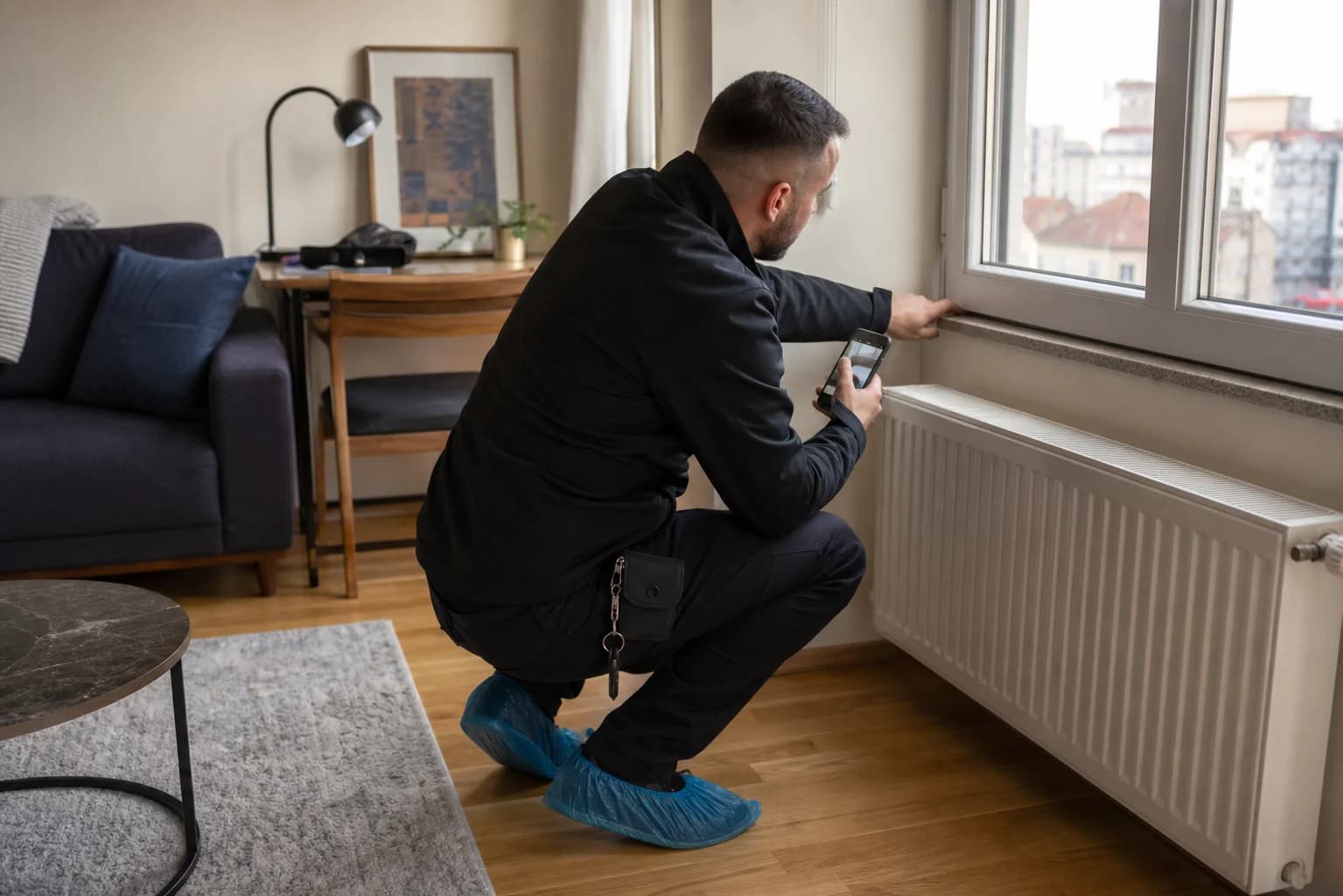 Kontroll profesional i dritares dhe radiatorit