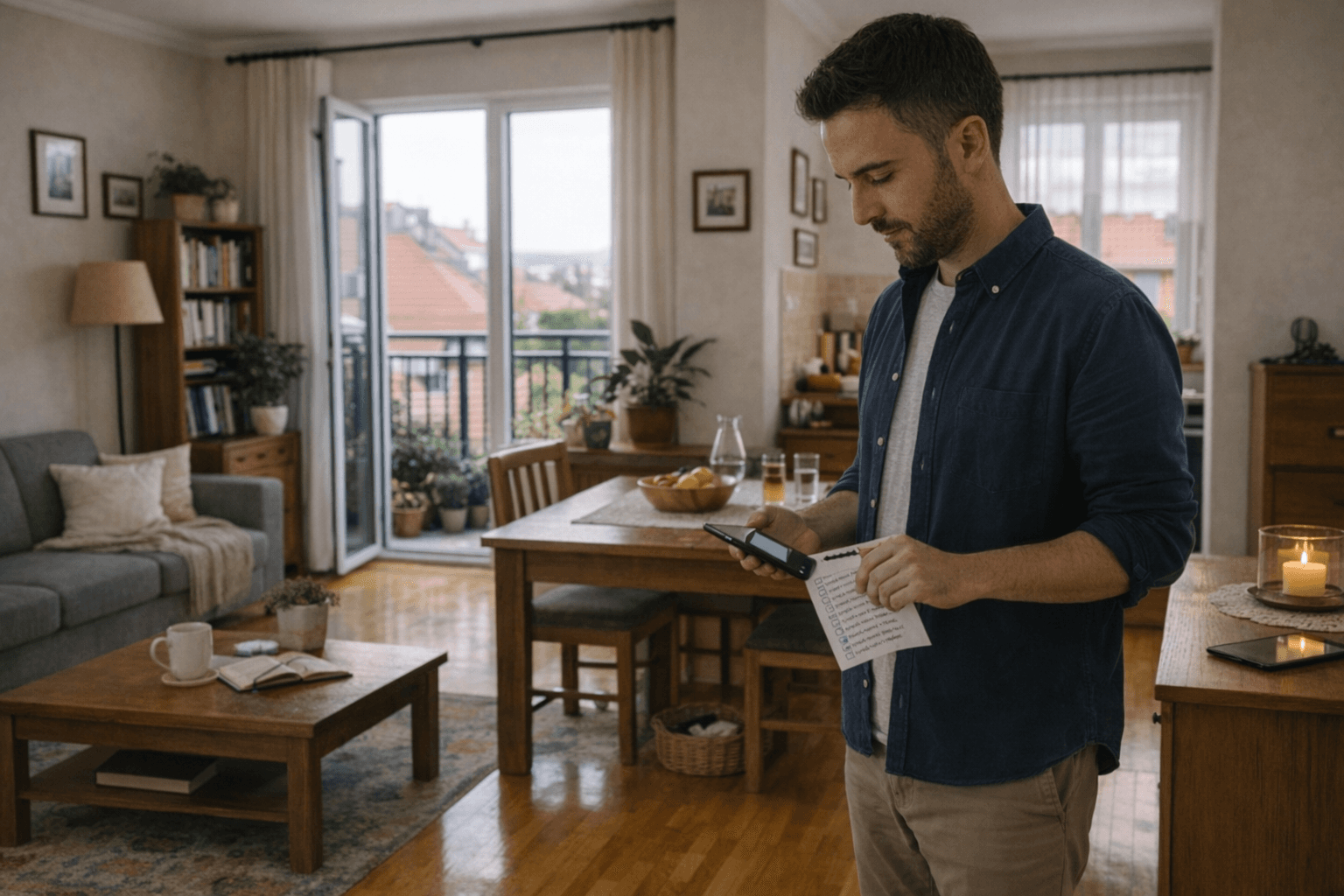 Apartment being prepared with care